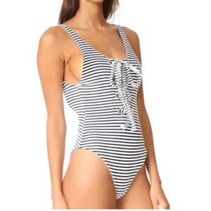 Mara Hoffman Terry Striped Swimsuit